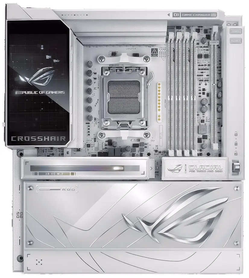 Informático Pozuelo de Alarcón - Montaje Placa Base ASUS ROG CROSSHAIR X870E GLACIAL Pozuelo de Alarcón